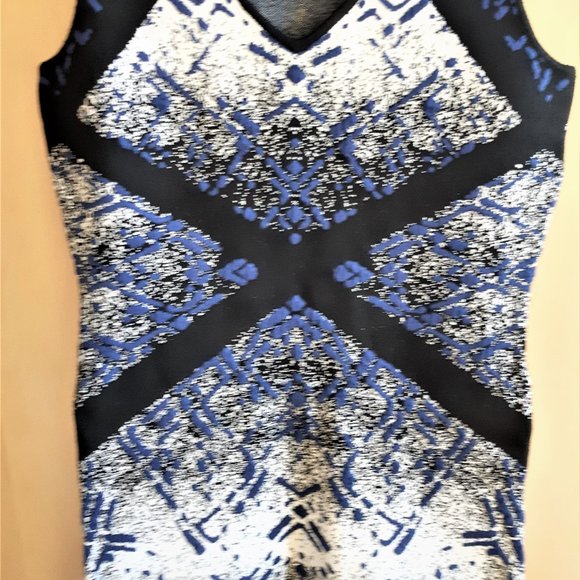 Elena Wang Multi Color  Slim Fit Bodycon dress. Says XS but fits bigger. - Picture 10 of 12